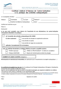 Télécharger le certificat médical spécifique