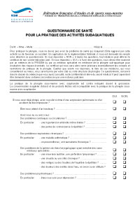 Télécharger le questionnaire à remettre au médecin