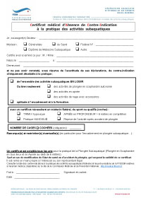 Télécharger le certificat médical spécifique